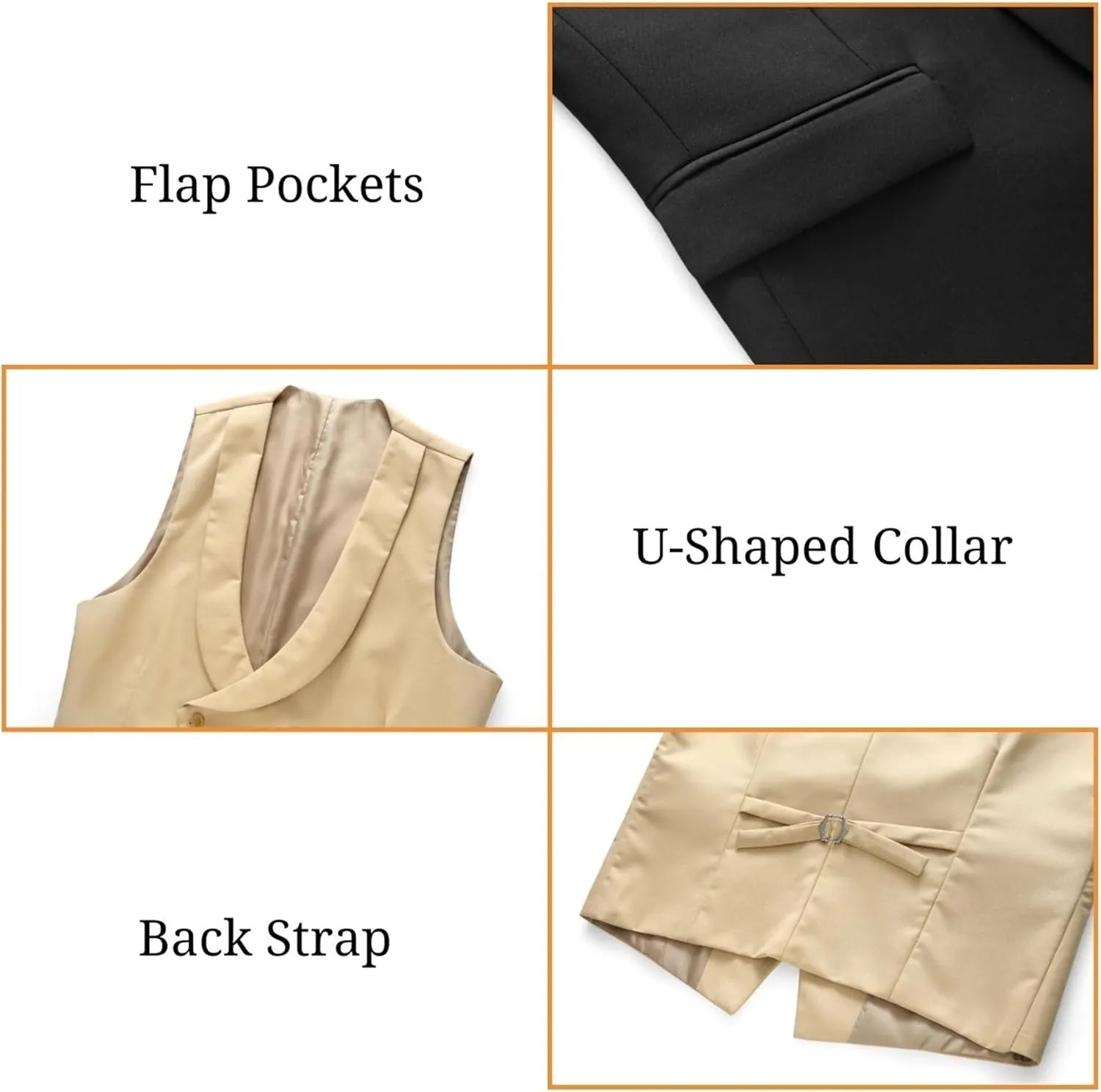 UNINUKOO Mens Tuxedo Suit Set 3 Piece Slim Fit One Button Formal Wedding Party Prom Suits for Men