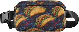 Universe Taco Fanny Pack Water Resistant Waist Pack Sling Bag Purse for Women Men Travel Hiking