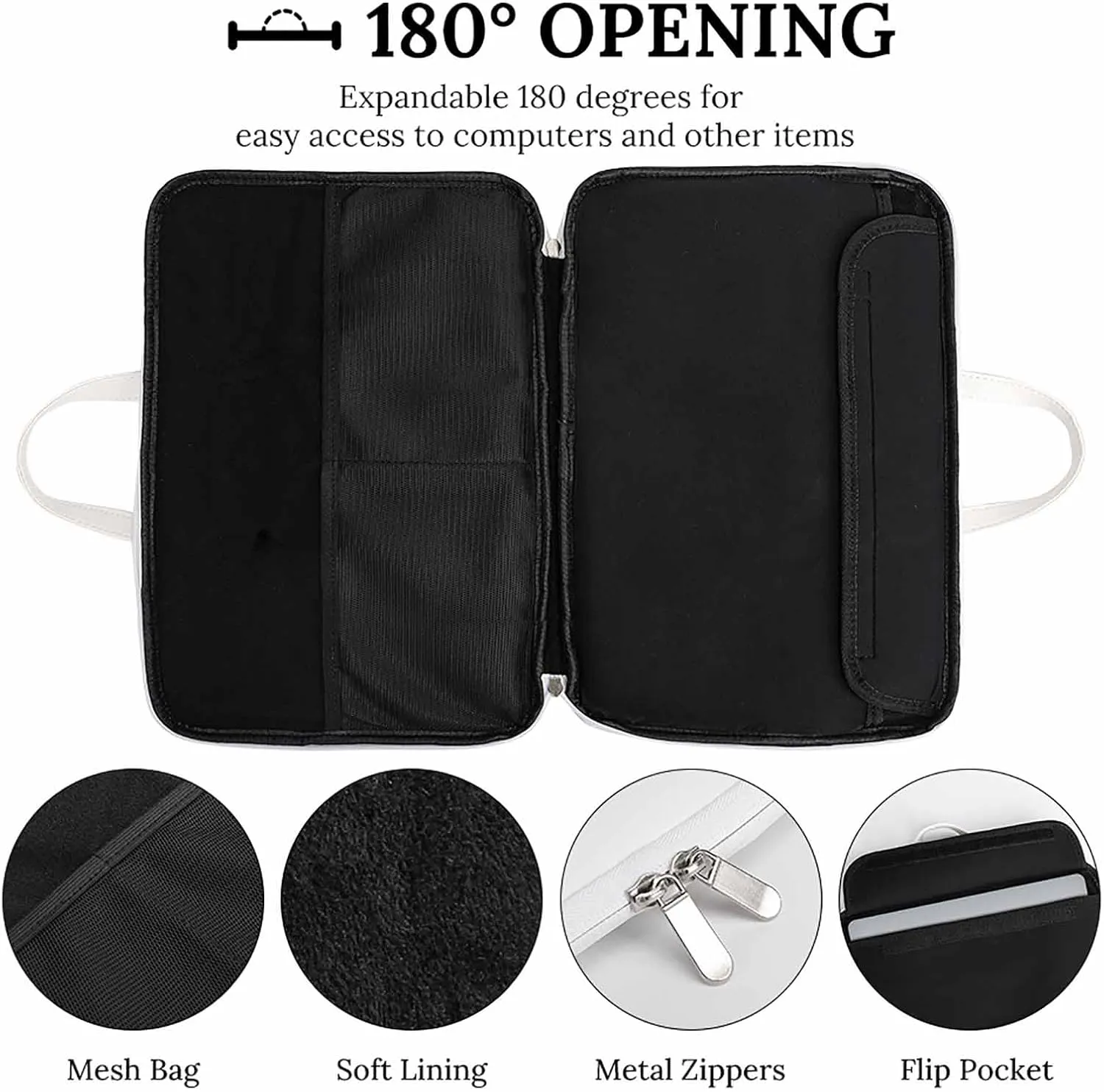 U.S.A Syria Flag Leather Bag Laptop Case Slim Water Resistant Computer Bags with Handle Briefcase for Work