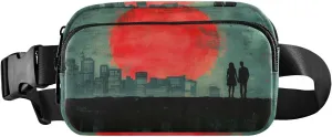 Valentine Silhouettes Fanny Packs for Women Men, Water Resistant Waist Pack Sling Bag Purse for Travel Hiking