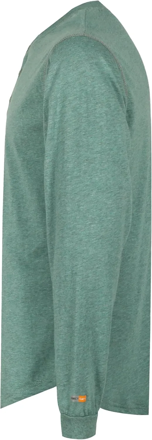 VATRENUS FR Shirts 4oz Lightweight Flame Resistant Henley 100% Cotton Men's Pre-Washed Fire Retardant Base Layer