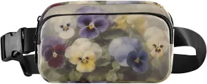 Vintage Flowers Fanny Pack for Travel Hiking Water Resistant Waist Pack Sling Bag Purse for Women Men
