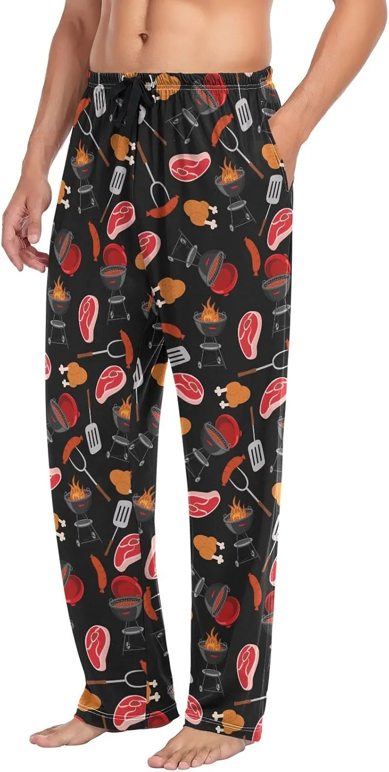 vvfelixl Mens Pajama Pants Fishes Men's Pajama Bottoms Sleep Lounge Pj Pants for Men With Drawstring Pockets S
