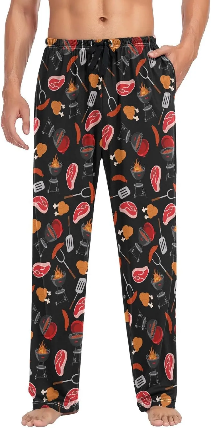 vvfelixl Mens Pajama Pants Fishes Men's Pajama Bottoms Sleep Lounge Pj Pants for Men With Drawstring Pockets S