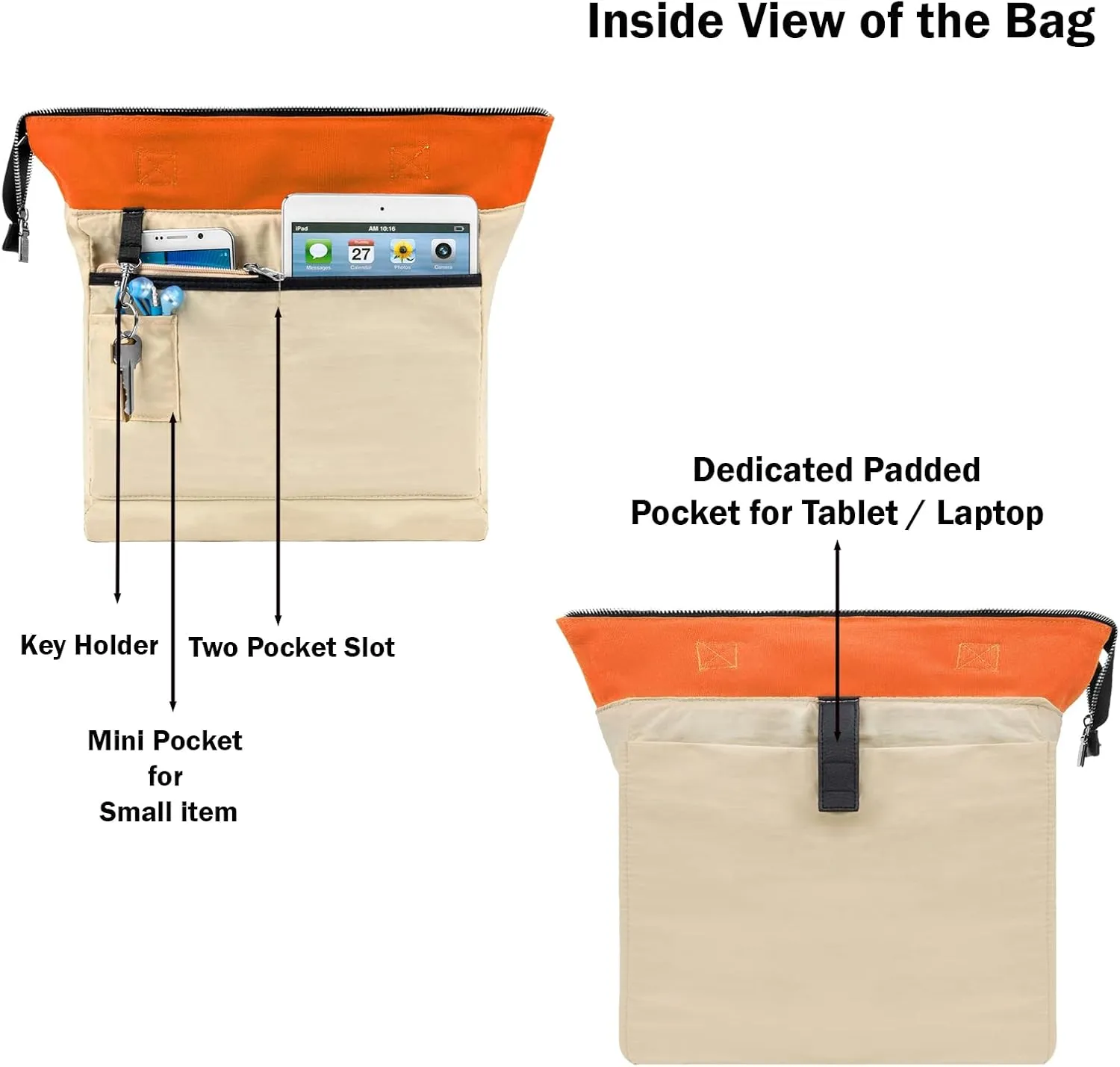 Water Resistant 13 inch Laptop Bag, Padded Secure Fashionable Daypack Backpack Shoulder Bag for Travel, Office, College