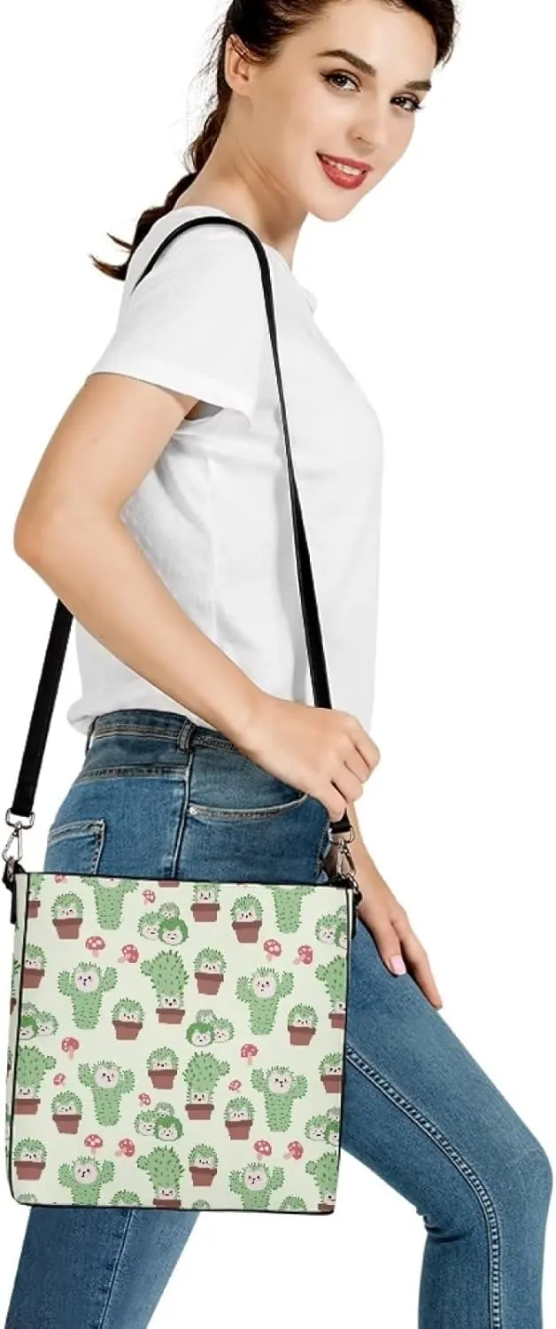 Waterproof Leather Bucket Bag, Water Resistant Adjustable Crossbody Sling Bag for Travel Daily, 11x 4.5x 11.4