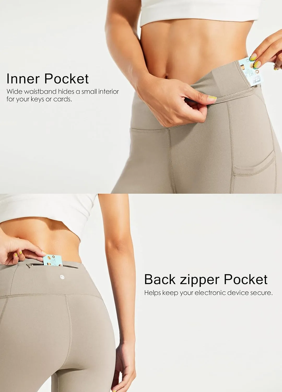 Willit Women's Fleece Lined Leggings Water Resistant Winter Pants Thermal High Waisted Yoga Hiking Running Tights Pockets