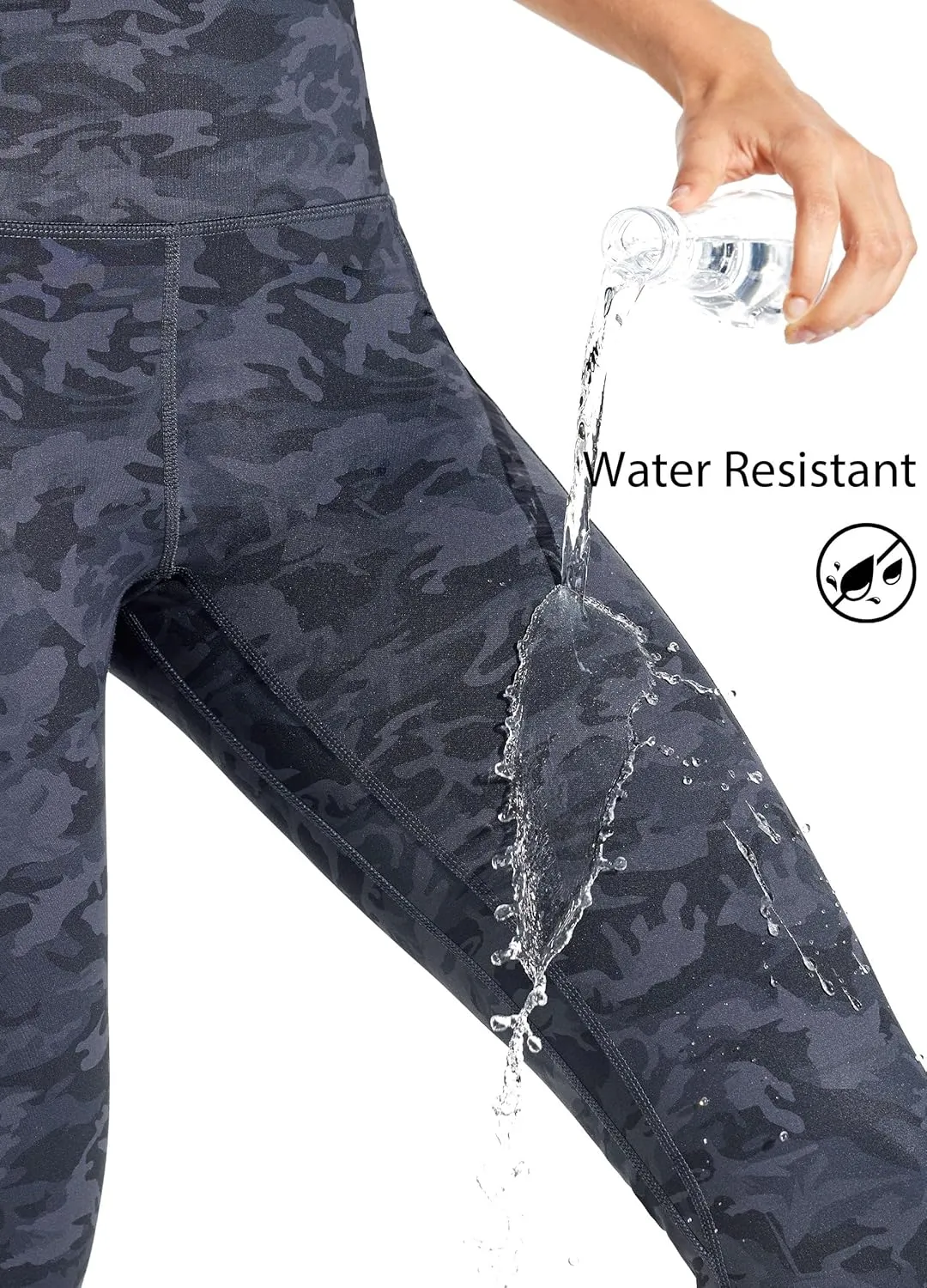 Willit Women's Fleece Lined Leggings Water Resistant Winter Pants Thermal High Waisted Yoga Hiking Running Tights Pockets