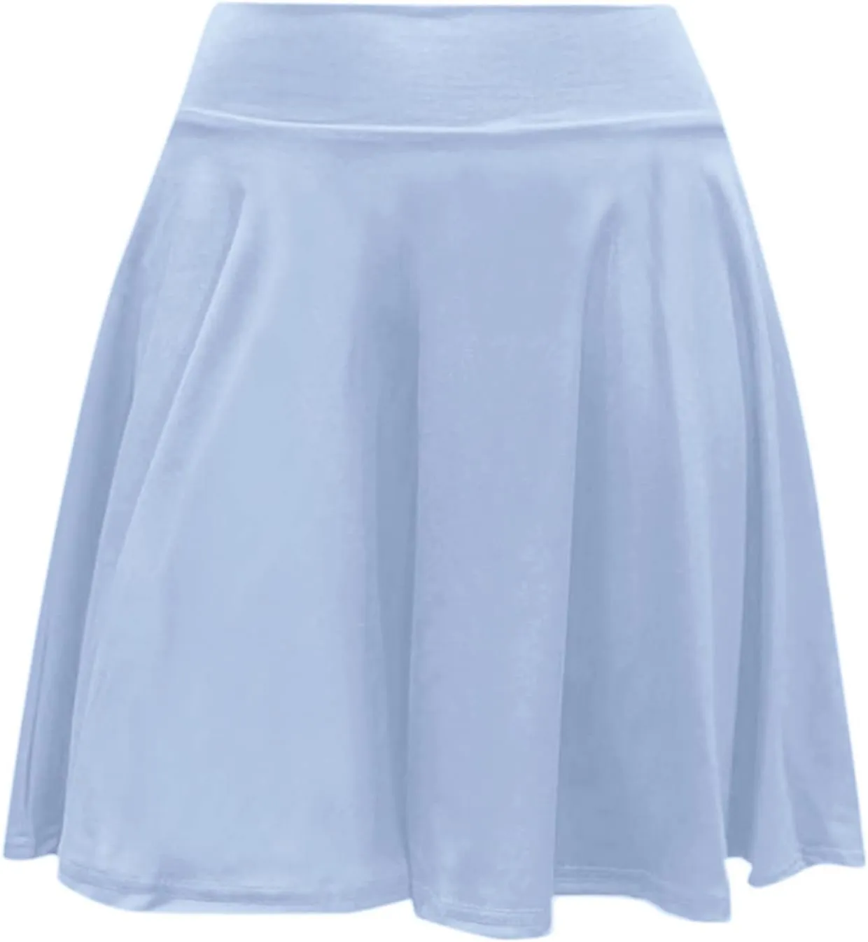 Women High Waist Skater Skirts Slim Fit Flare Mini Skirt with Shorts, Casual Athletic Skorts Pleated Tennis Skirt