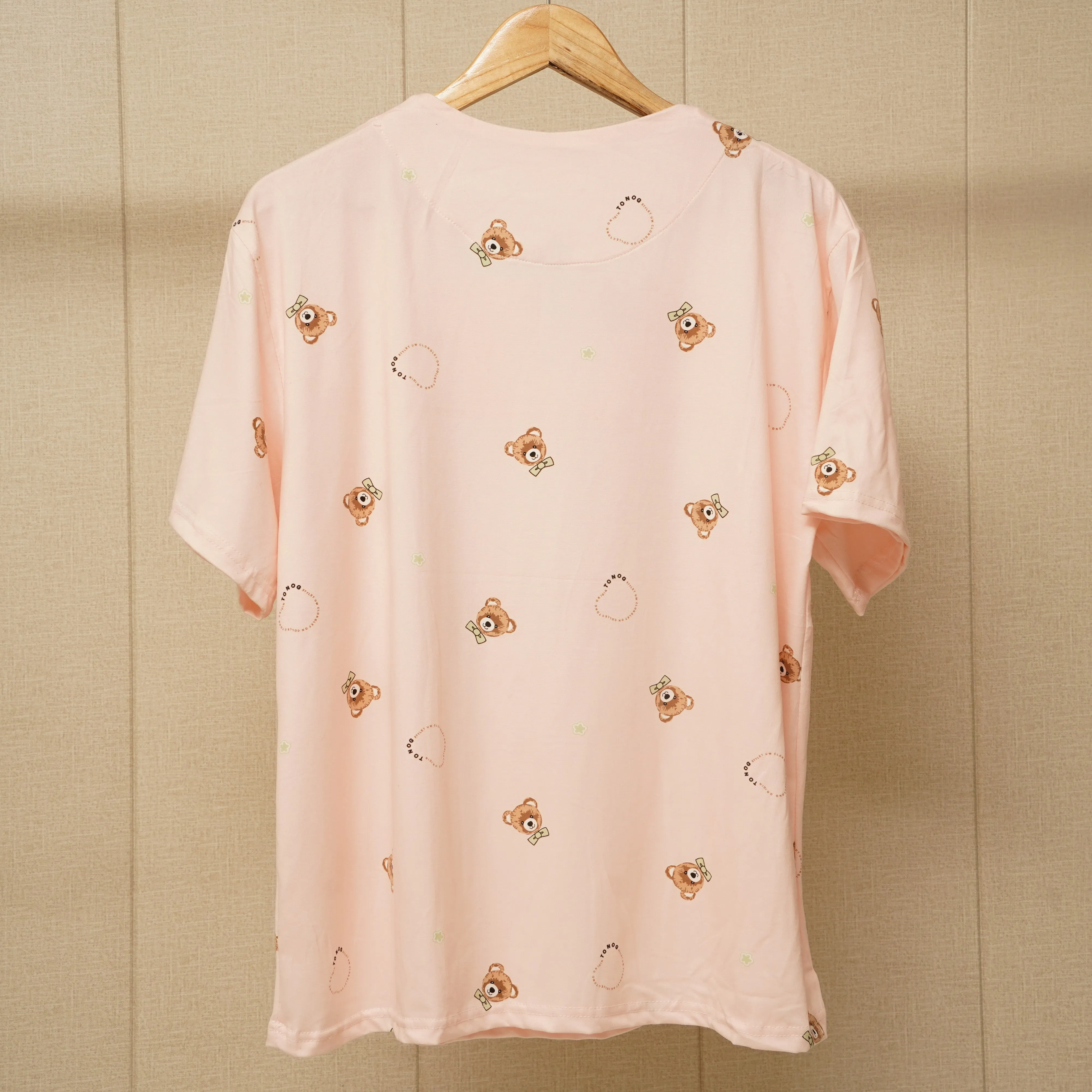 Women Sweet Pink  Pajamas Set (WF-010)
