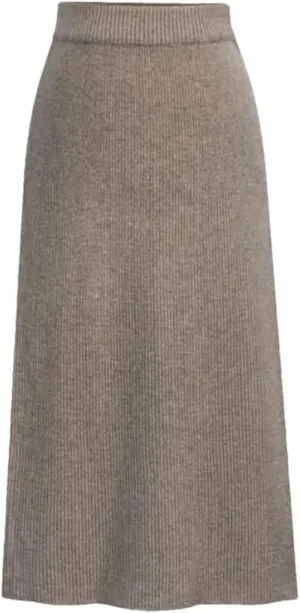 Women Wool Skirts Winter High Waist A-Line Pleated Skirt