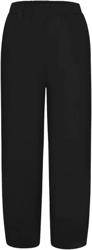 Women's Cotton Linen Harem Pants Lightweight Casual Cropped Trousers with Pockets Loose Beach Yoga Pants for Summer