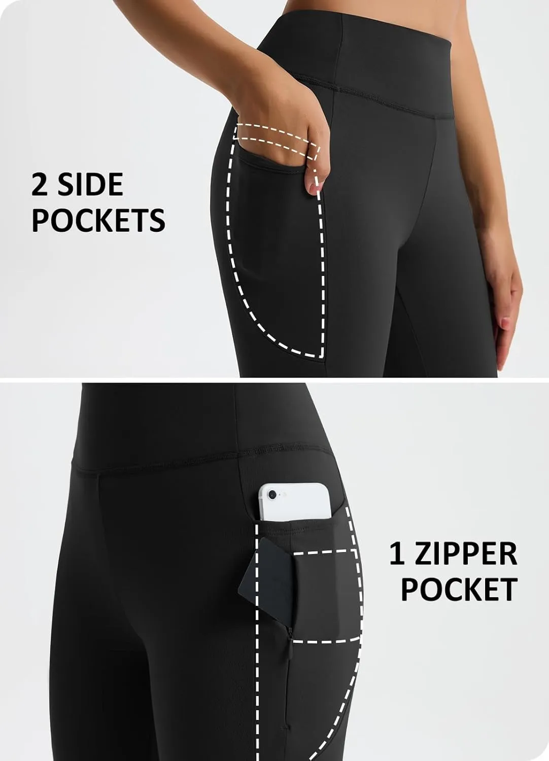 Women's Fleece Lined Pants Straight Leg Thermal Sweatpants Water Resistant Hiking Yoga Dress Pants Flare Leggings