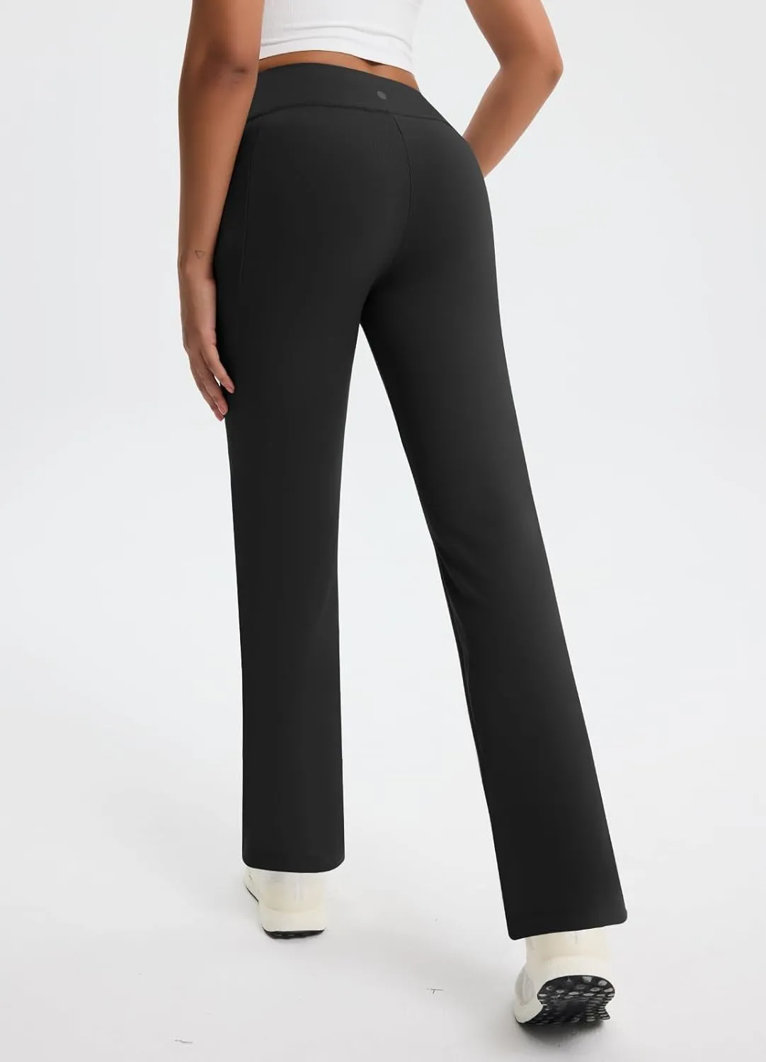 Women's Fleece Lined Pants Straight Leg Thermal Sweatpants Water Resistant Hiking Yoga Dress Pants Flare Leggings