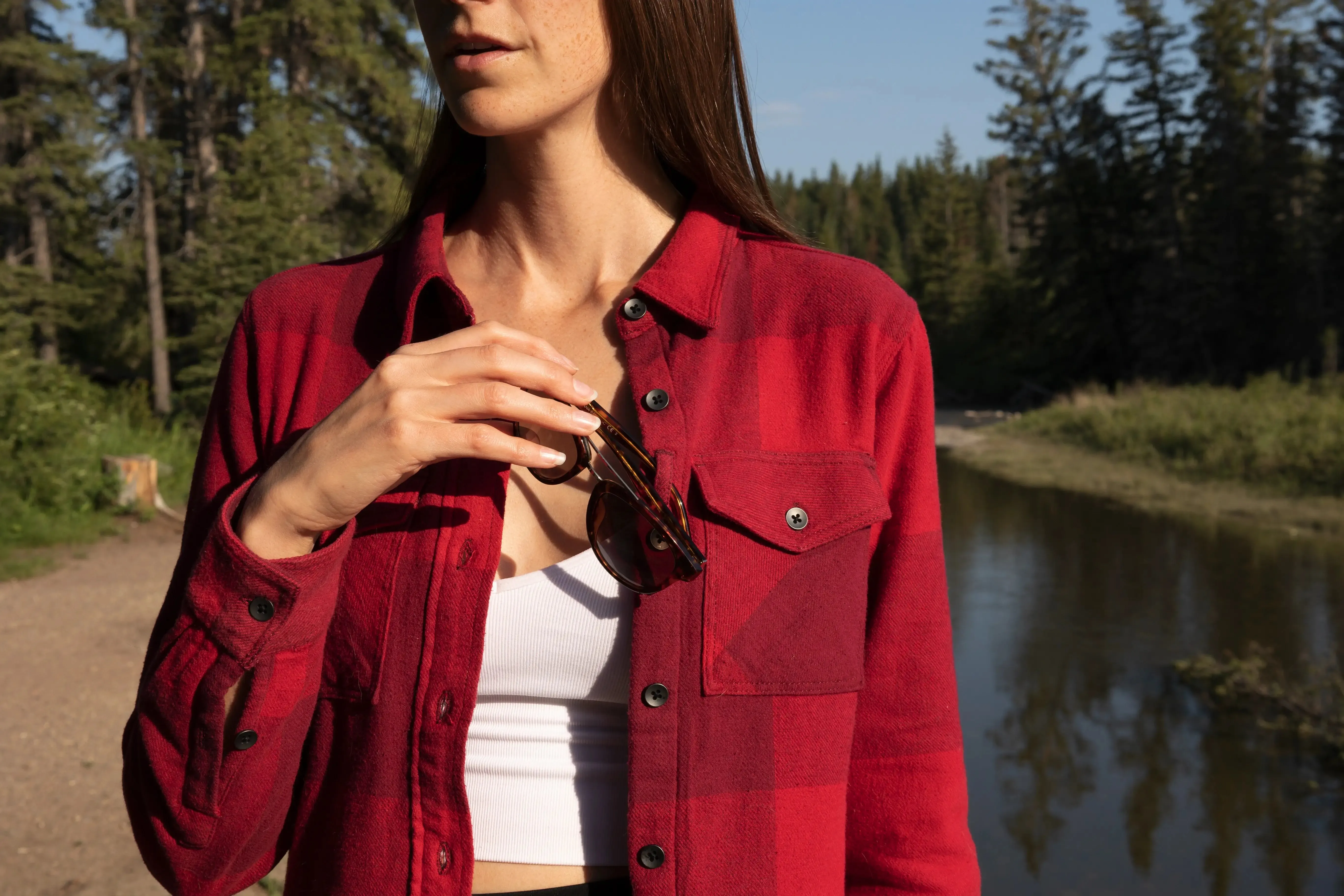 Womens High Sierra Shirt - Chilly Pepper Check