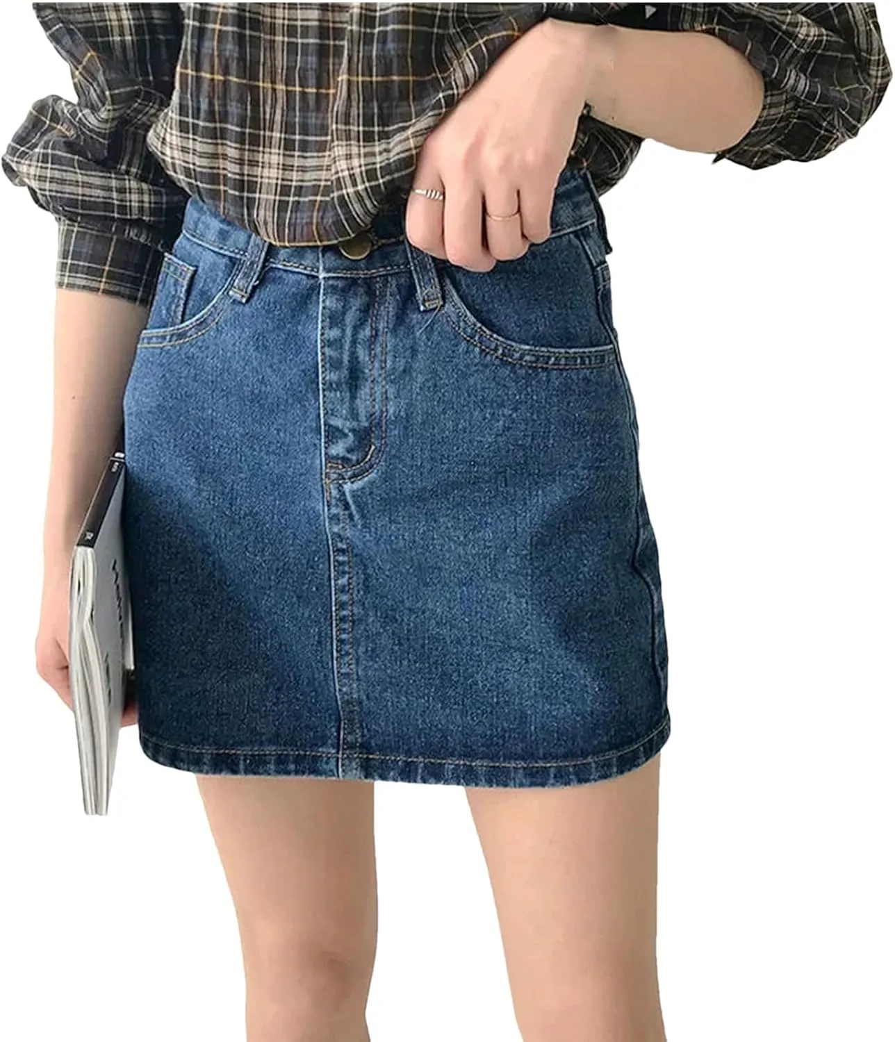 Womens High Waisted Short Mini Denim Skirt Sexy Jean Skirts