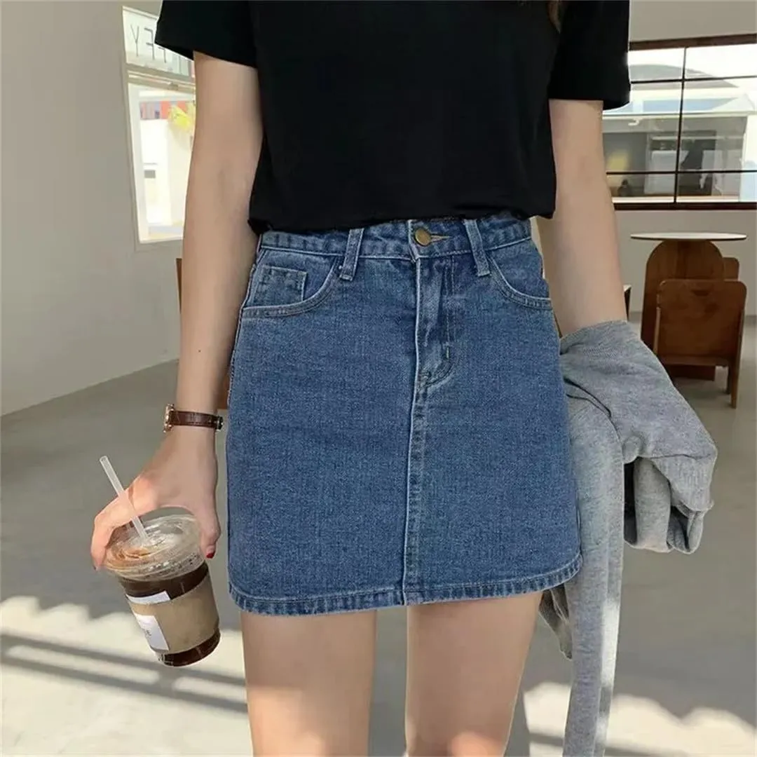 Womens High Waisted Short Mini Denim Skirt Sexy Jean Skirts
