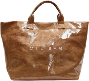 Women's Large PVC Tote Bag Clear Plastic Handbags Top Handle Handbag, Clear Bag for Women Large Carry All Tote Bag