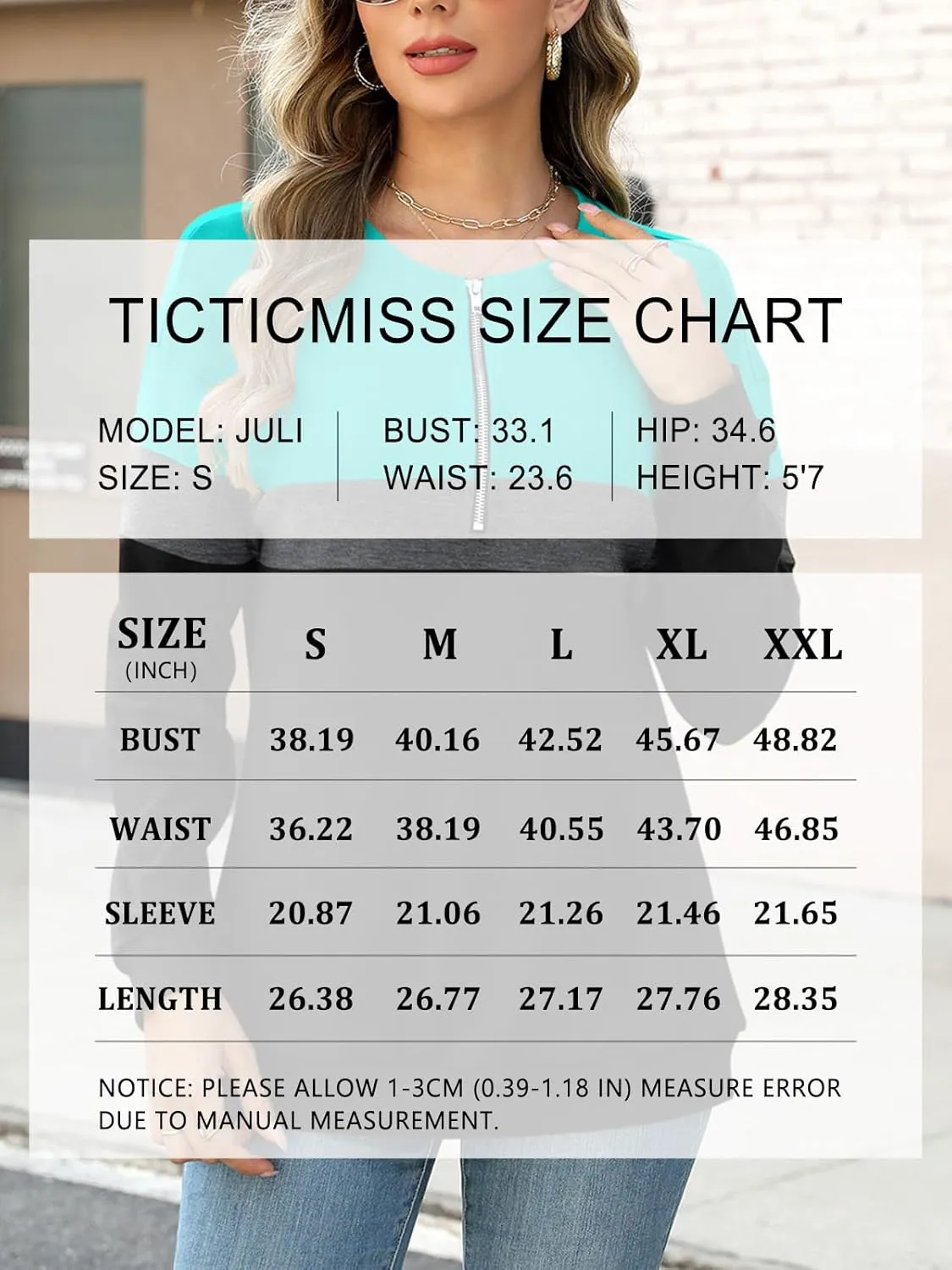 Womens Long Sleeve Shirts Half Zip Sweatshirts Quarter Zipper Fall Tops Pullover