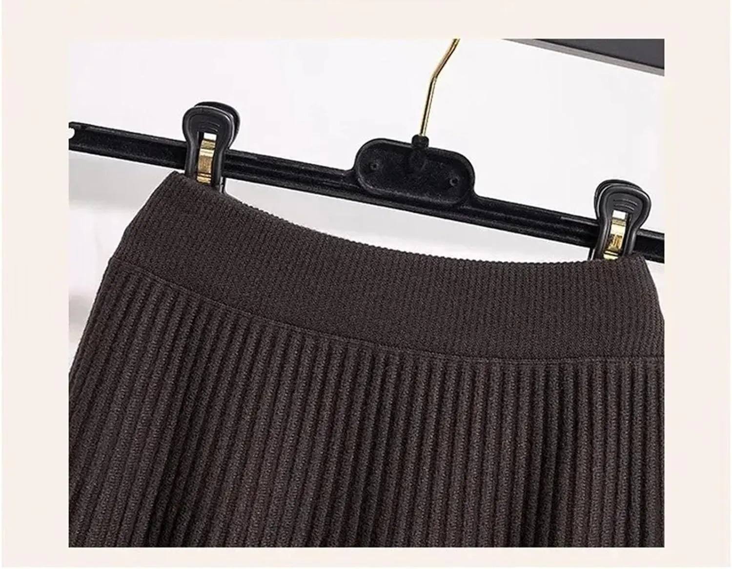 Women's Medium-Length Knit Skirt A-Line Pleated Skirt Loose Fitting Skirt