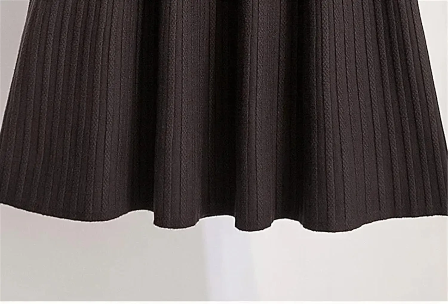 Women's Medium-Length Knit Skirt A-Line Pleated Skirt Loose Fitting Skirt