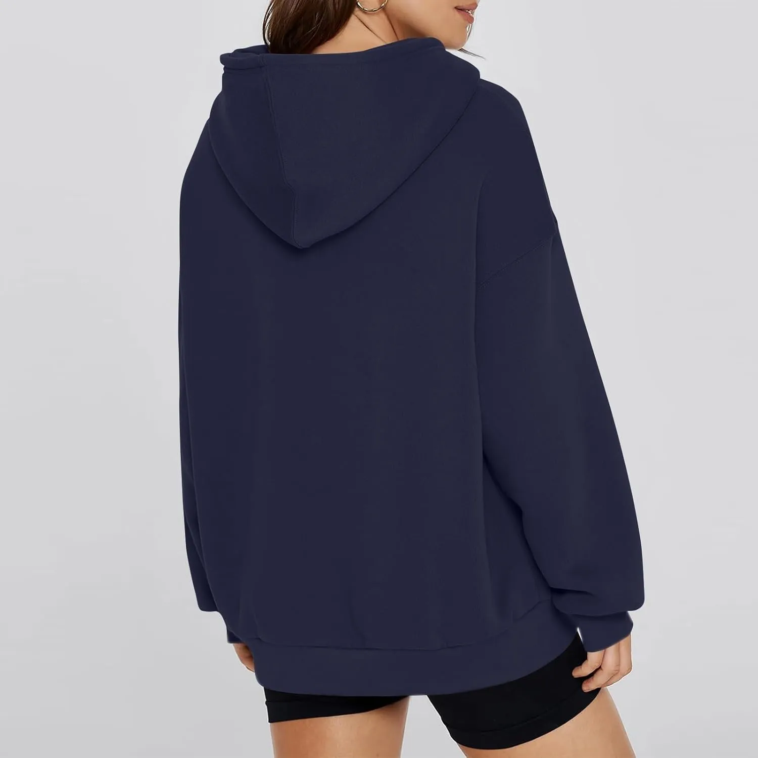 Womens Oversized Sweatshirts 2024 Fashion Fleece Hoodies Pullover Long Sleeve Hooded Sweatshirt Fall Winter Outfits
