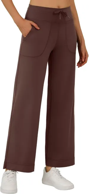 Women's Wide Leg Pants with Pockets High Waisted Lounge Yoga Pant Sweatpants Pajama Workout Loose Pant