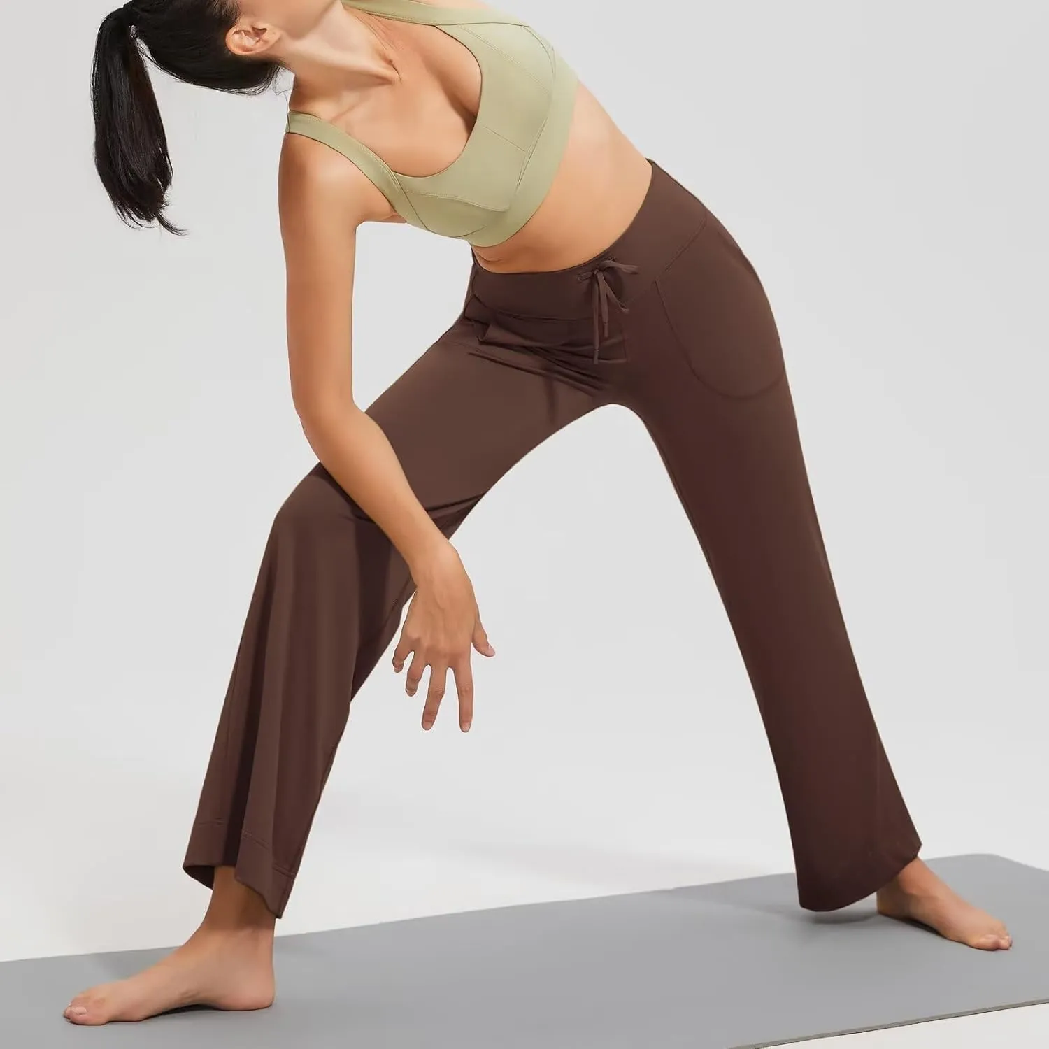 Women's Wide Leg Pants with Pockets High Waisted Lounge Yoga Pant Sweatpants Pajama Workout Loose Pant