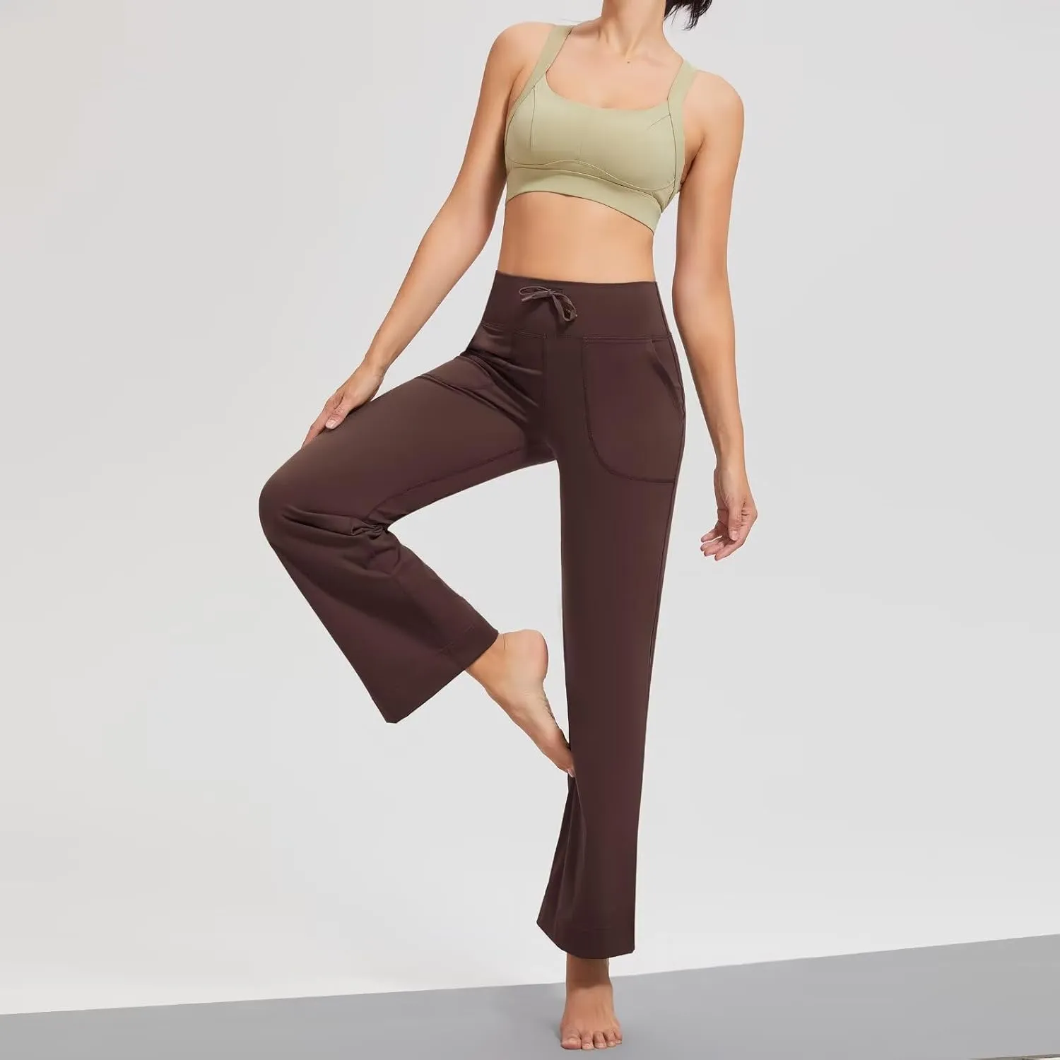 Women's Wide Leg Pants with Pockets High Waisted Lounge Yoga Pant Sweatpants Pajama Workout Loose Pant
