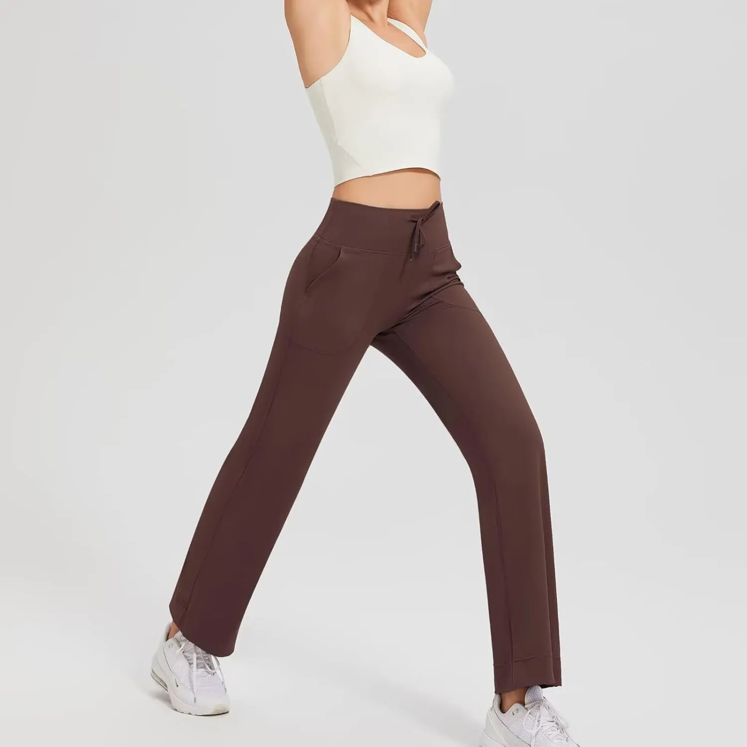Women's Wide Leg Pants with Pockets High Waisted Lounge Yoga Pant Sweatpants Pajama Workout Loose Pant