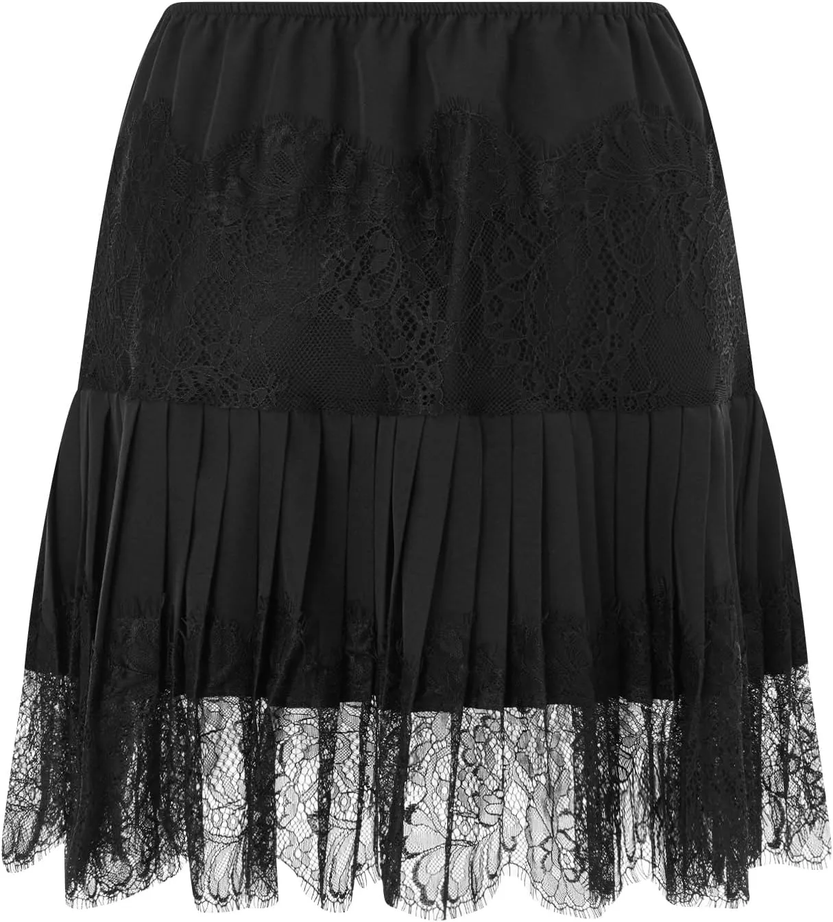 Womens Y2K Lace Mini Skirt Sexy Pleated Ruffle Lace Trim Layered Flowy Short Skirts Underskirt Aesthetic Streetwear