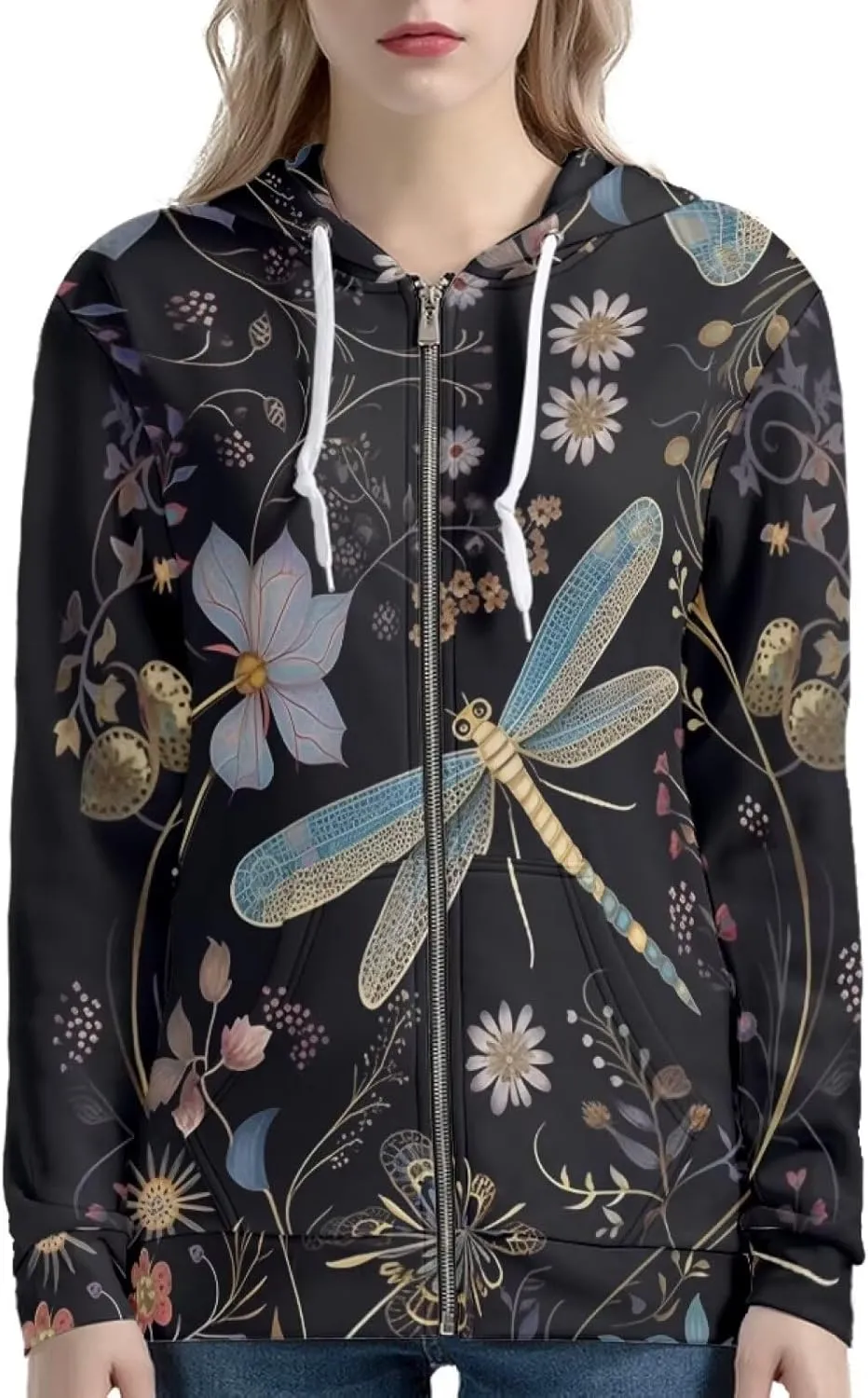 Xhuibop Zip Up Hoodie for Women Long Sleeve Shirts Plus Size Sweatshirts