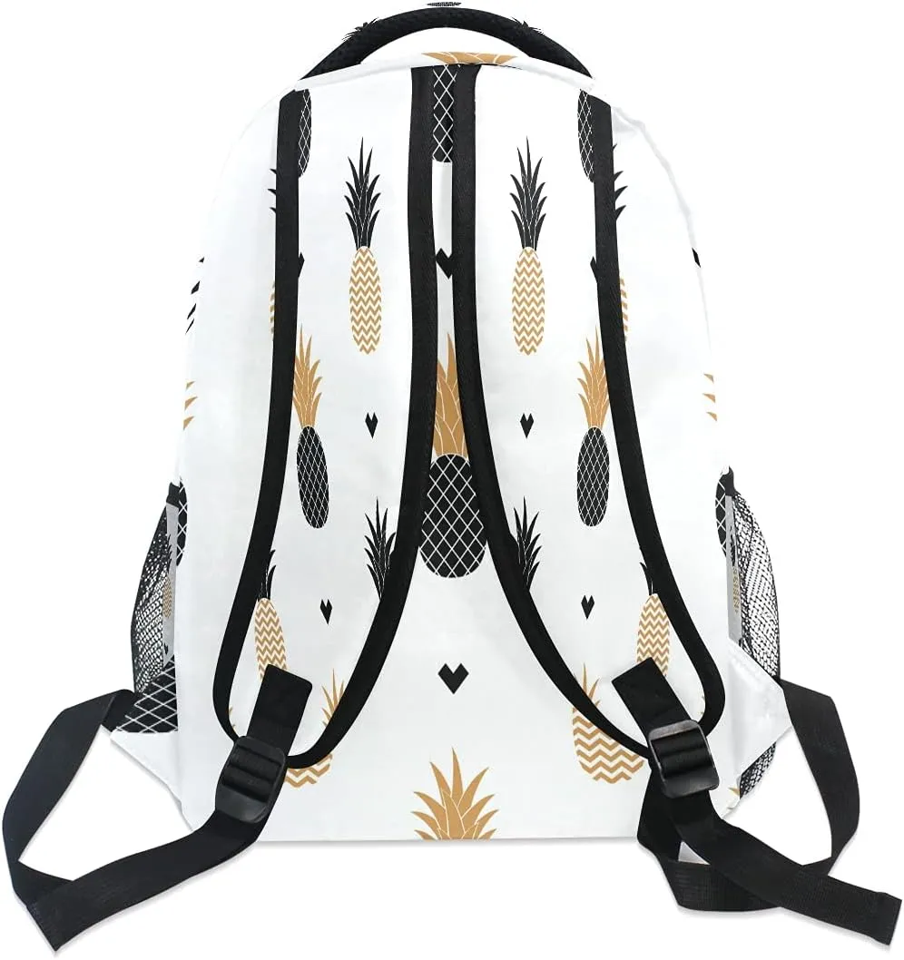 xigua Golden Pineapple Backpack Bookbags Laptop Backpack for Boys Girls Teens, College Backpack Water Resistant Travel Bookbag