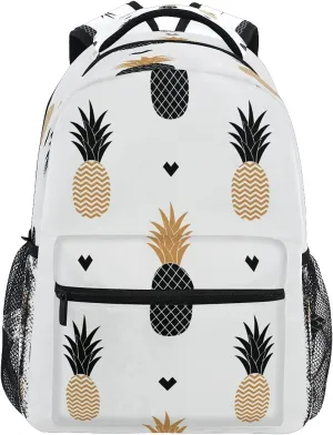 xigua Golden Pineapple Backpack Bookbags Laptop Backpack for Boys Girls Teens, College Backpack Water Resistant Travel Bookbag