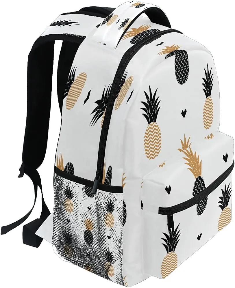 xigua Golden Pineapple Backpack Bookbags Laptop Backpack for Boys Girls Teens, College Backpack Water Resistant Travel Bookbag