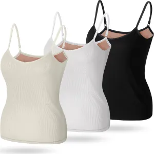 Xtinmee Thermal Tank Top for Women Spaghetti Straps Camisole Fleece Lined Camisole Underwear Vest