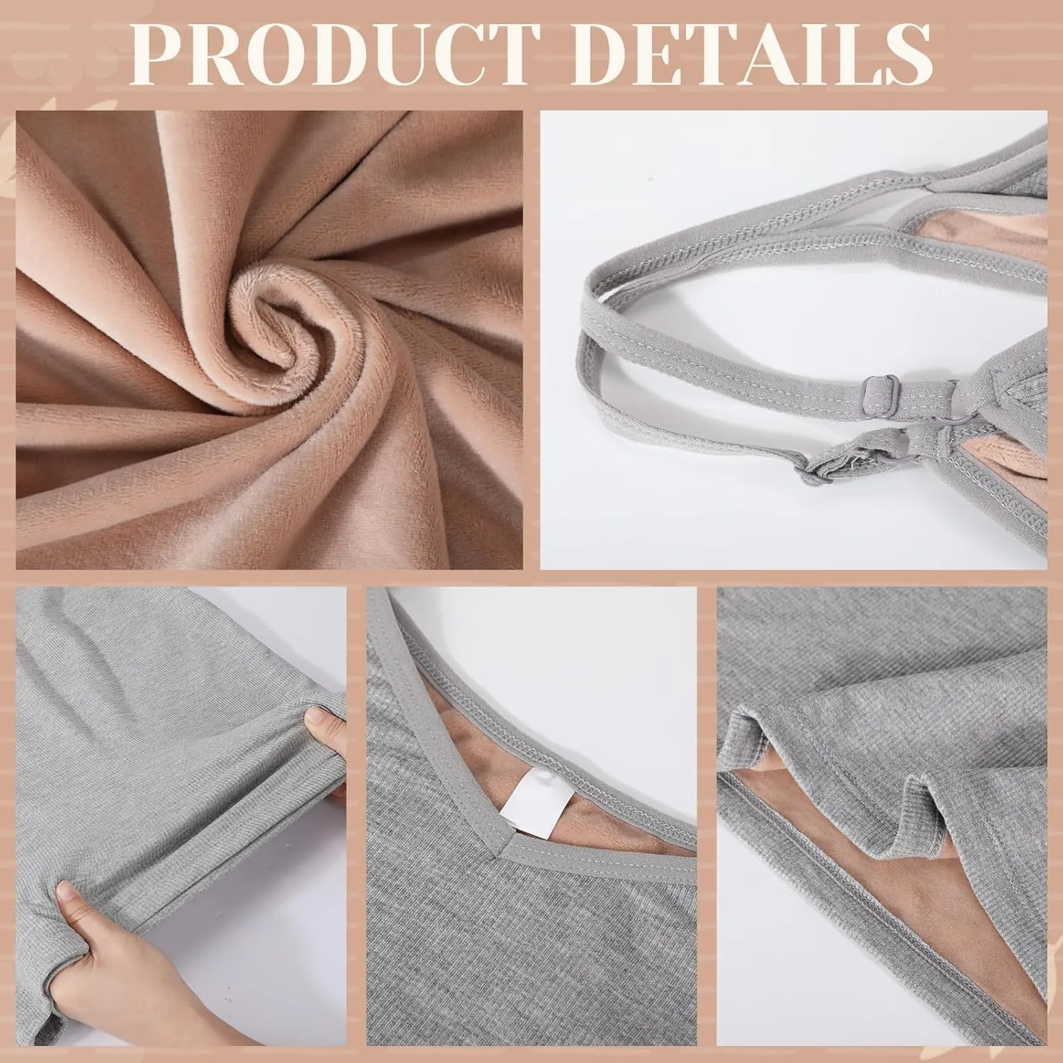 Xtinmee Thermal Tank Top for Women Spaghetti Straps Camisole Fleece Lined Camisole Underwear Vest