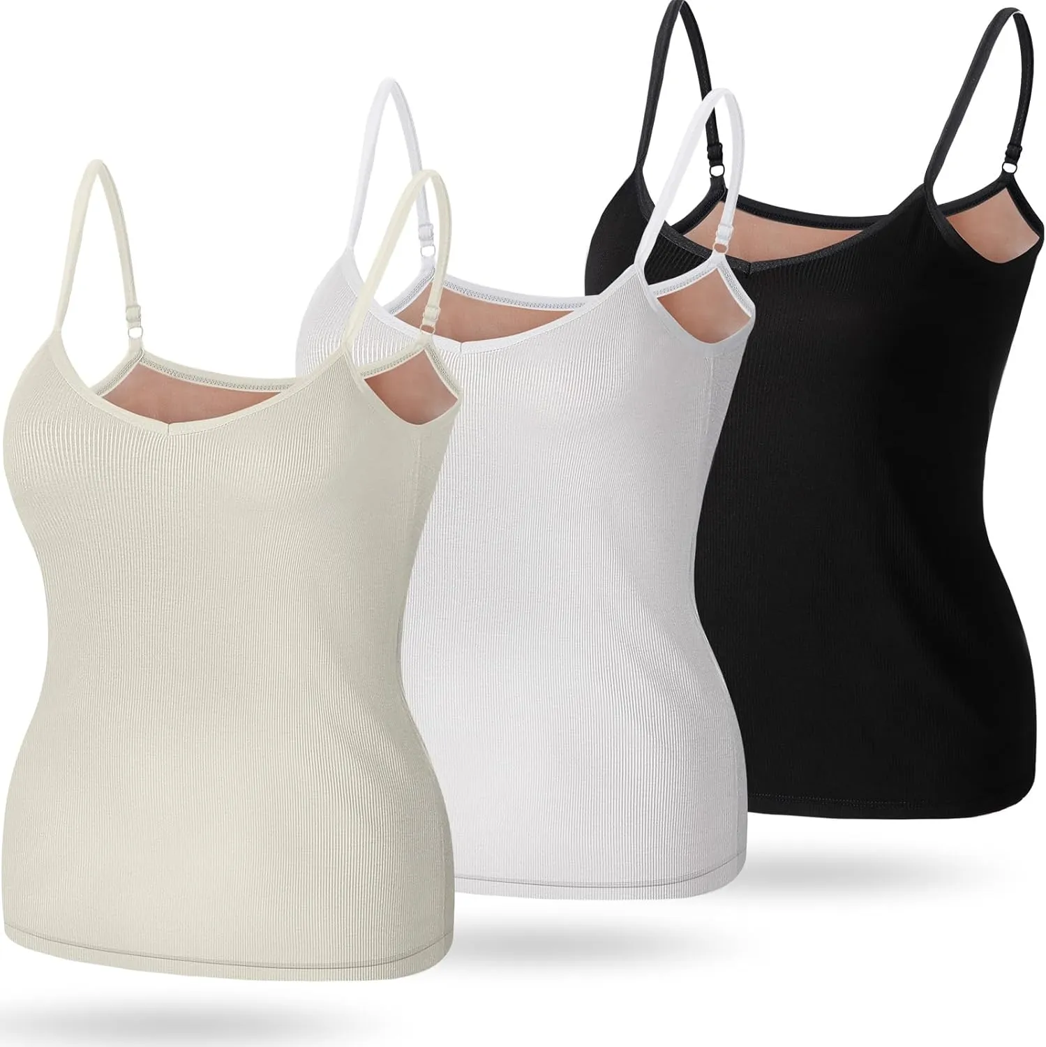 Xtinmee Thermal Tank Top for Women Spaghetti Straps Camisole Fleece Lined Camisole Underwear Vest