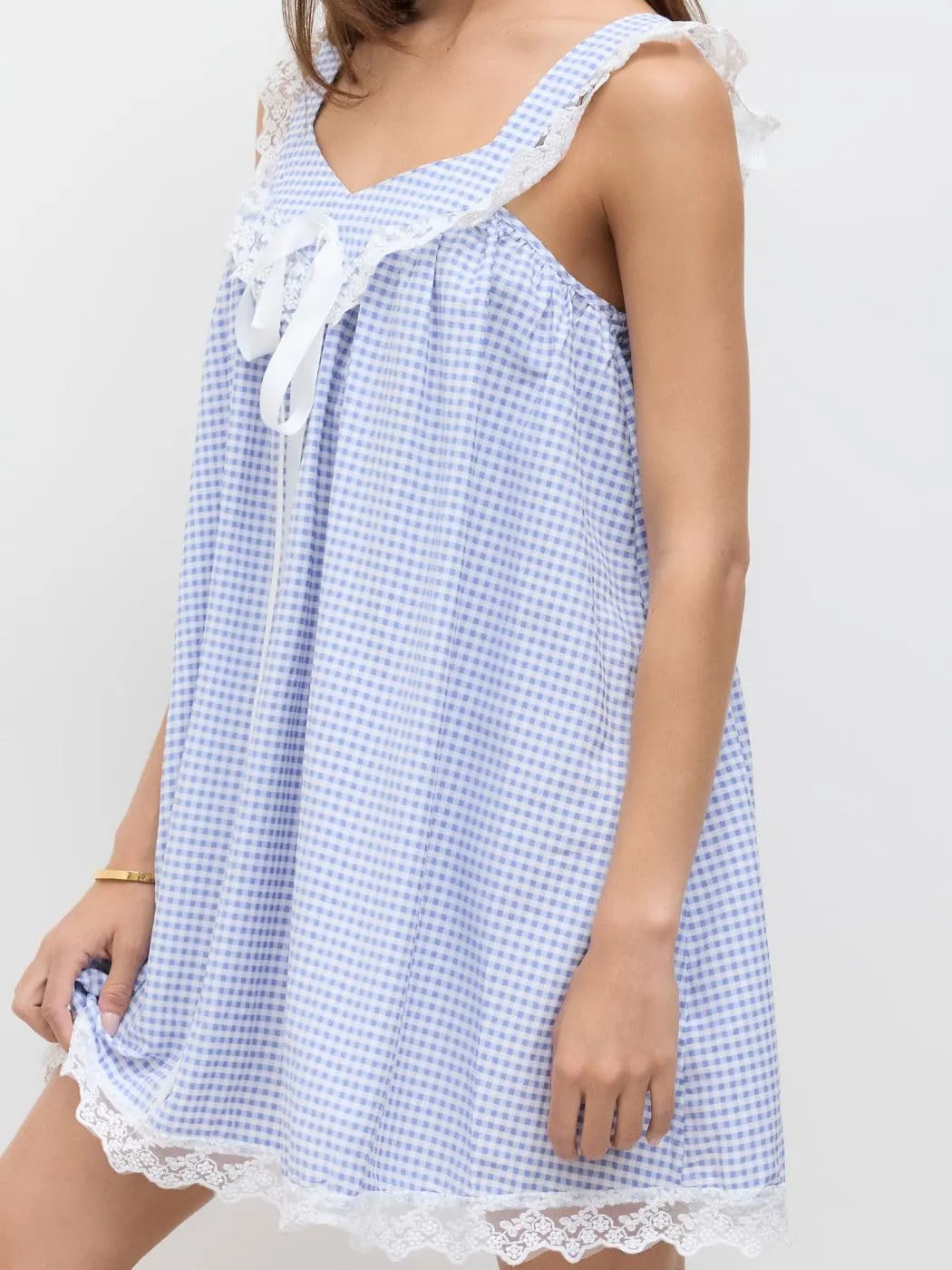 Y2k Women Bow Tie Front Mini Dress Ruffle Flying Sleeve Squared Neck Loose Flowy Babydoll Short Dresses Summer