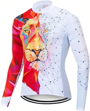 YIBIMOTTO Women's Cycling Jersey Long Sleeve Quick Dry Mountain Bike Shirts Running Bicycle Clothes Full Zipper Back Pockets