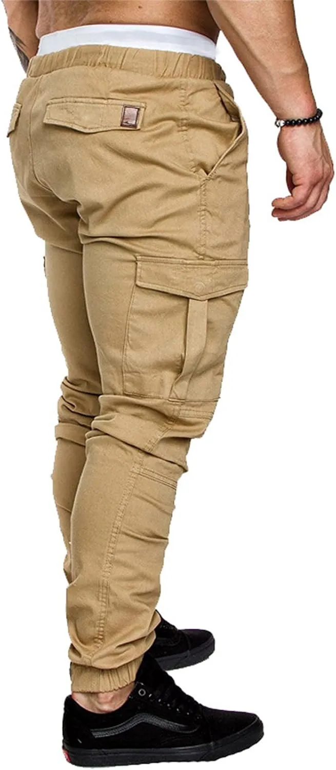 Ymosrh Cargo Work Pants for Men Solid Color Ripped Holes Frayed Gradient Washed Trousers Mens Exercise Pants XXL