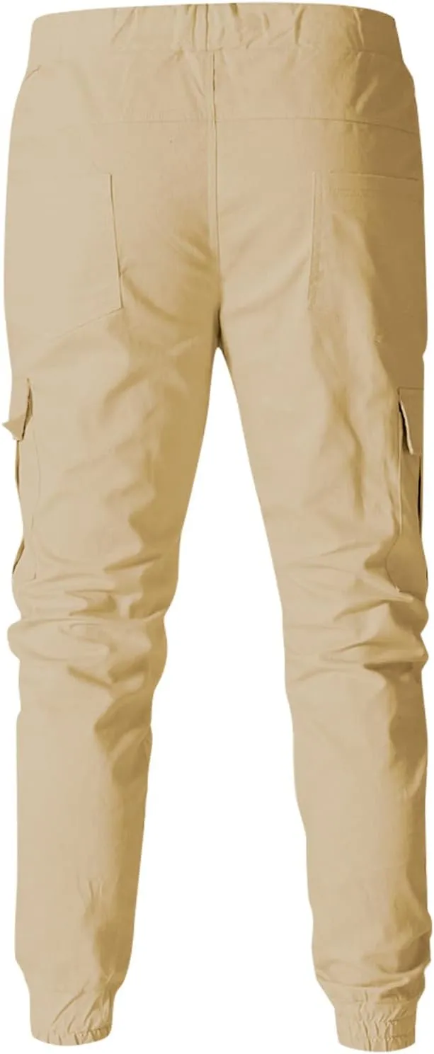 Ymosrh Cargo Work Pants for Men Solid Color Ripped Holes Frayed Gradient Washed Trousers Mens Exercise Pants XXL