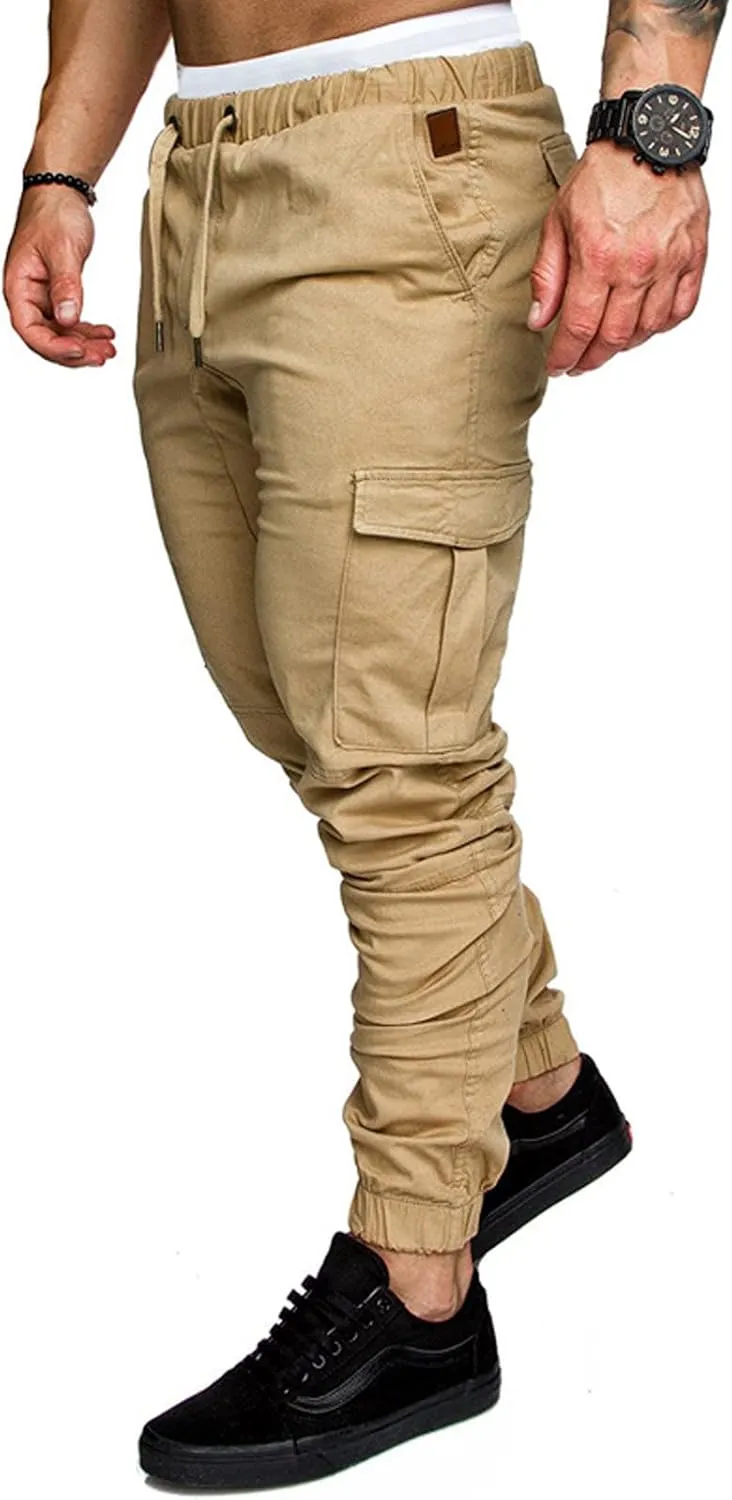 Ymosrh Cargo Work Pants for Men Solid Color Ripped Holes Frayed Gradient Washed Trousers Mens Exercise Pants XXL