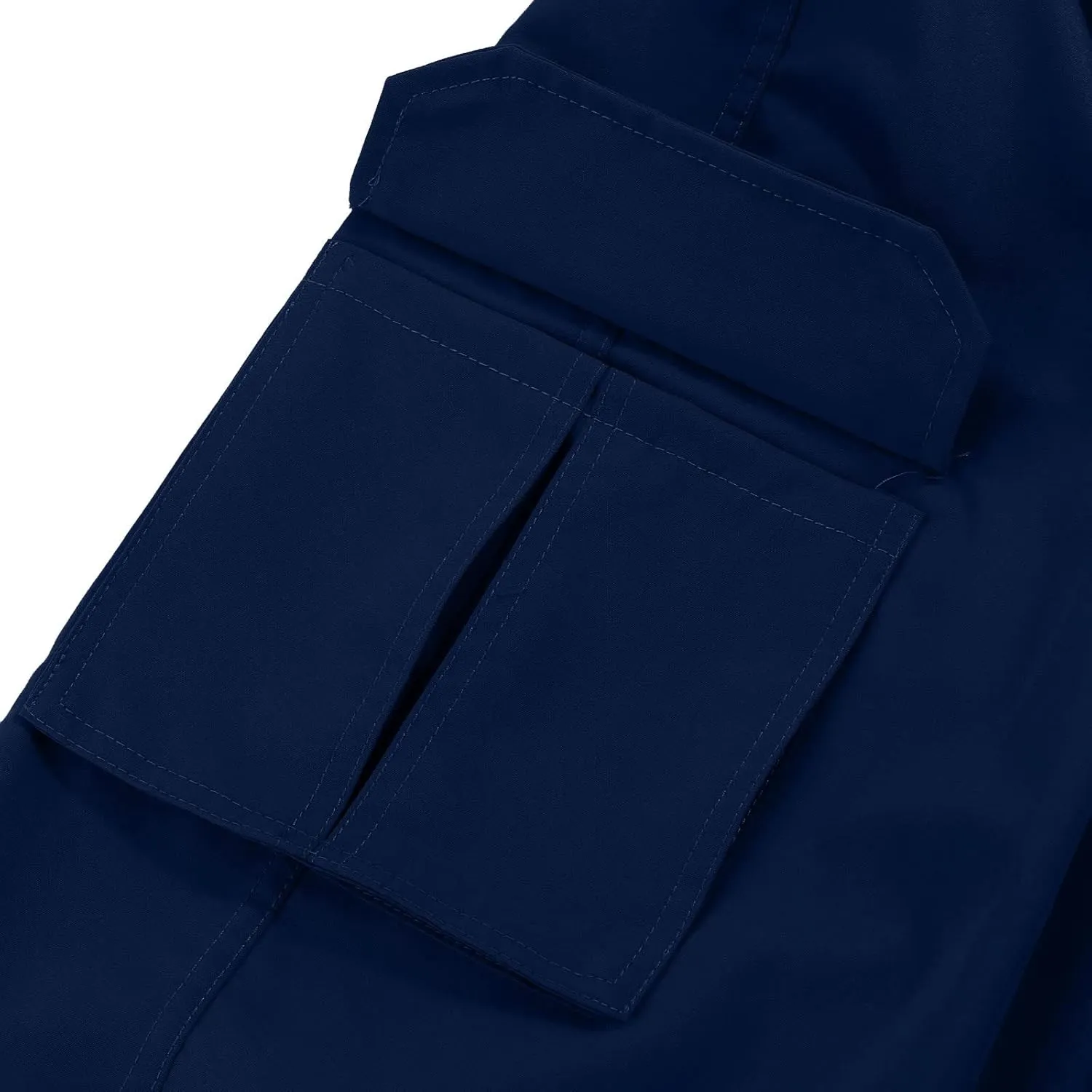 Ymosrh Mens Large Tall Pants Men's Slim Fashion Solid Color Casual Pants Multi Pocket Straight Cargo Pants Stretch