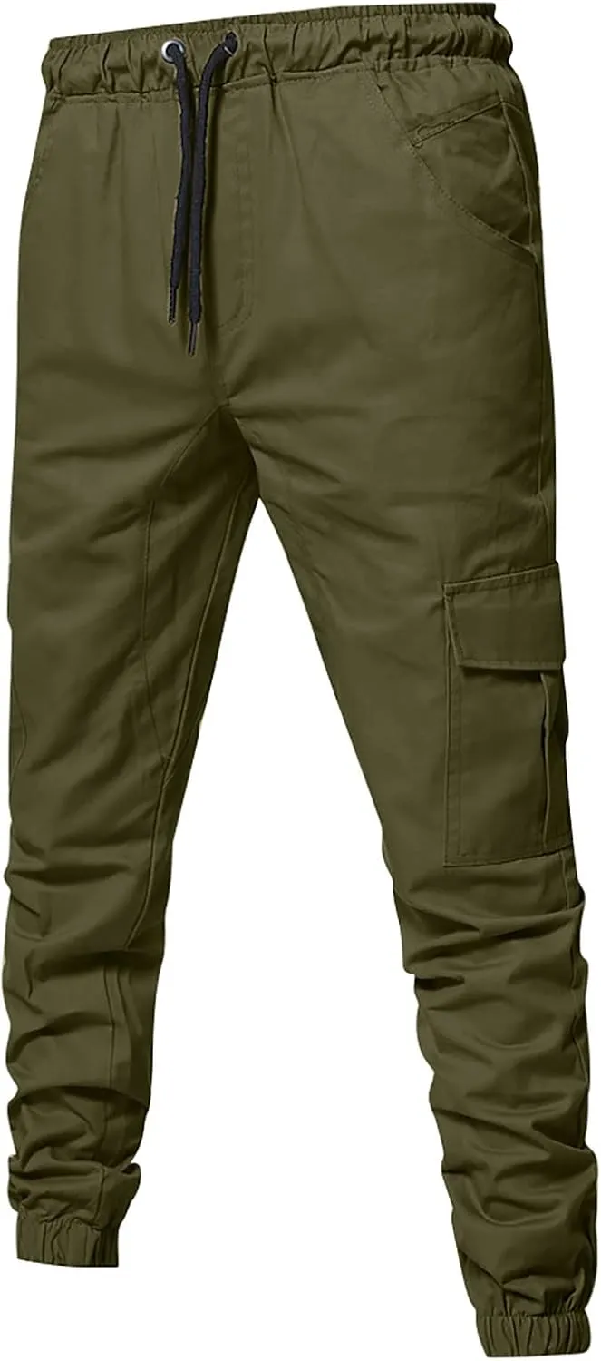 Ymosrh Mens Pants Cargo Men Jeans Solid Color Ripped Holes Frayed Gradient Washed Trousers Chino Pants