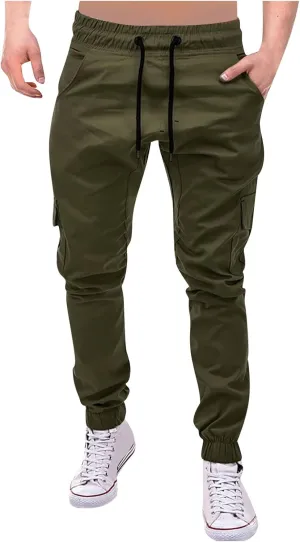 Ymosrh Mens Pants Cargo Men Jeans Solid Color Ripped Holes Frayed Gradient Washed Trousers Chino Pants