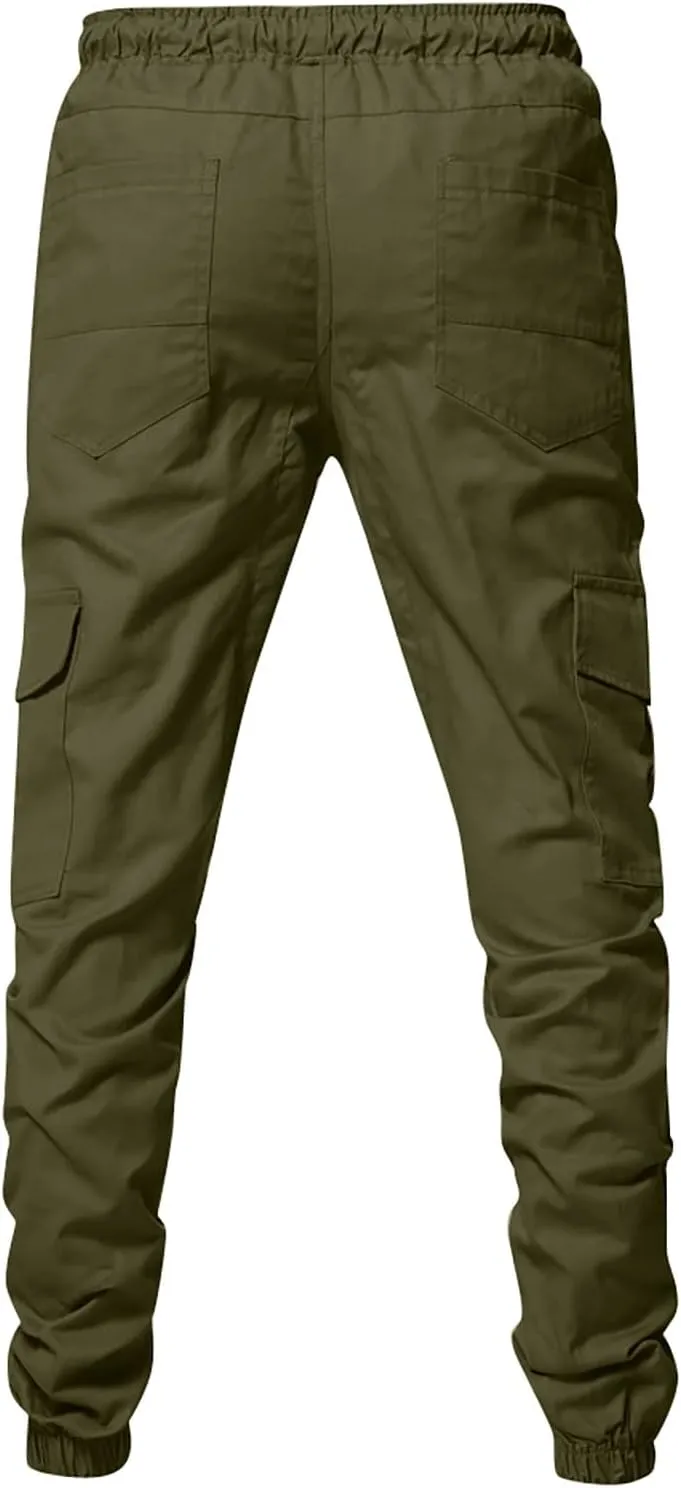 Ymosrh Mens Pants Cargo Men Jeans Solid Color Ripped Holes Frayed Gradient Washed Trousers Chino Pants