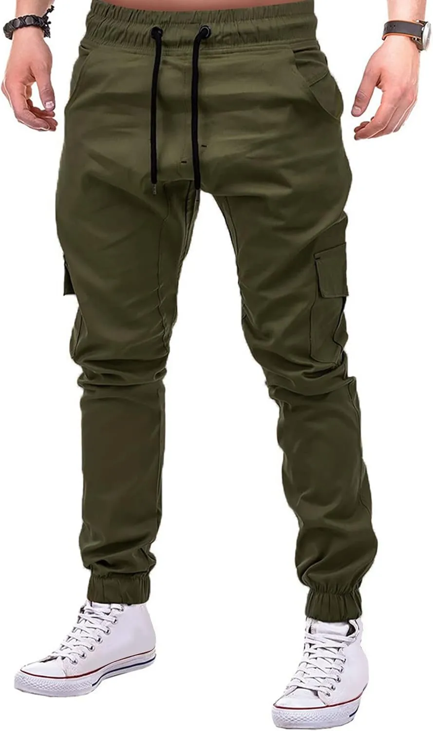 Ymosrh Mens Pants Cargo Men Jeans Solid Color Ripped Holes Frayed Gradient Washed Trousers Chino Pants