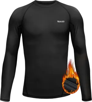 Youth Boys Girls Thermal Compression Shirt Fleece Lined Turtle Neck Top Athletic Base Layer Undershirt