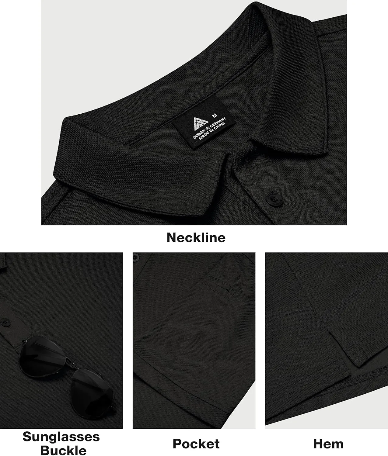ZITY 5 Pack Tactical Polo Shirts for Men Golf Shirt Short Sleeve Athletic Performance Moisture Wicking Work Outdoor Tshirts